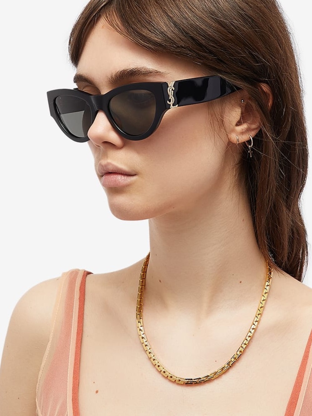 SAINT LAURENT YSL Monogram Cat-Eye Sunglasses